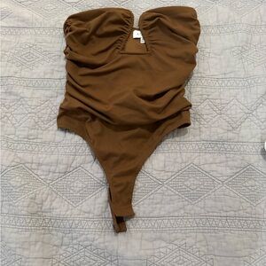 Brown Strapless Bodysuit